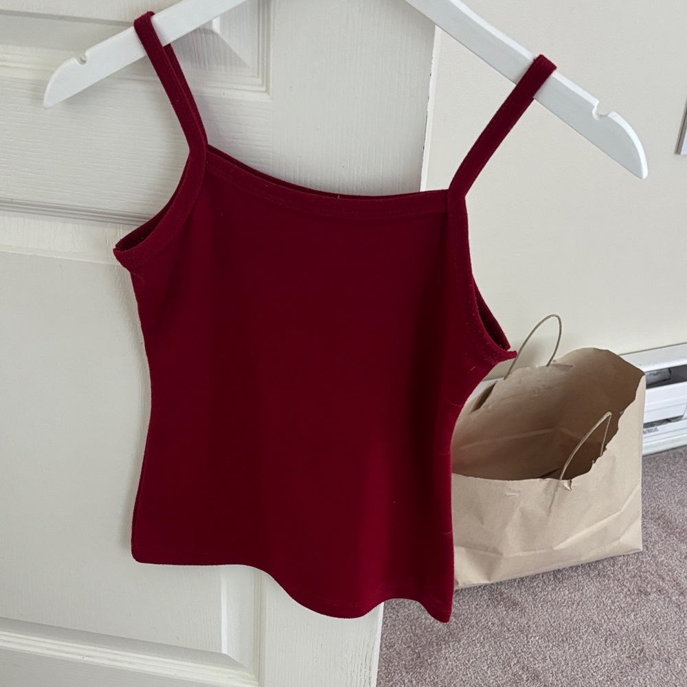 Women's Red Spaghetti Strap Top